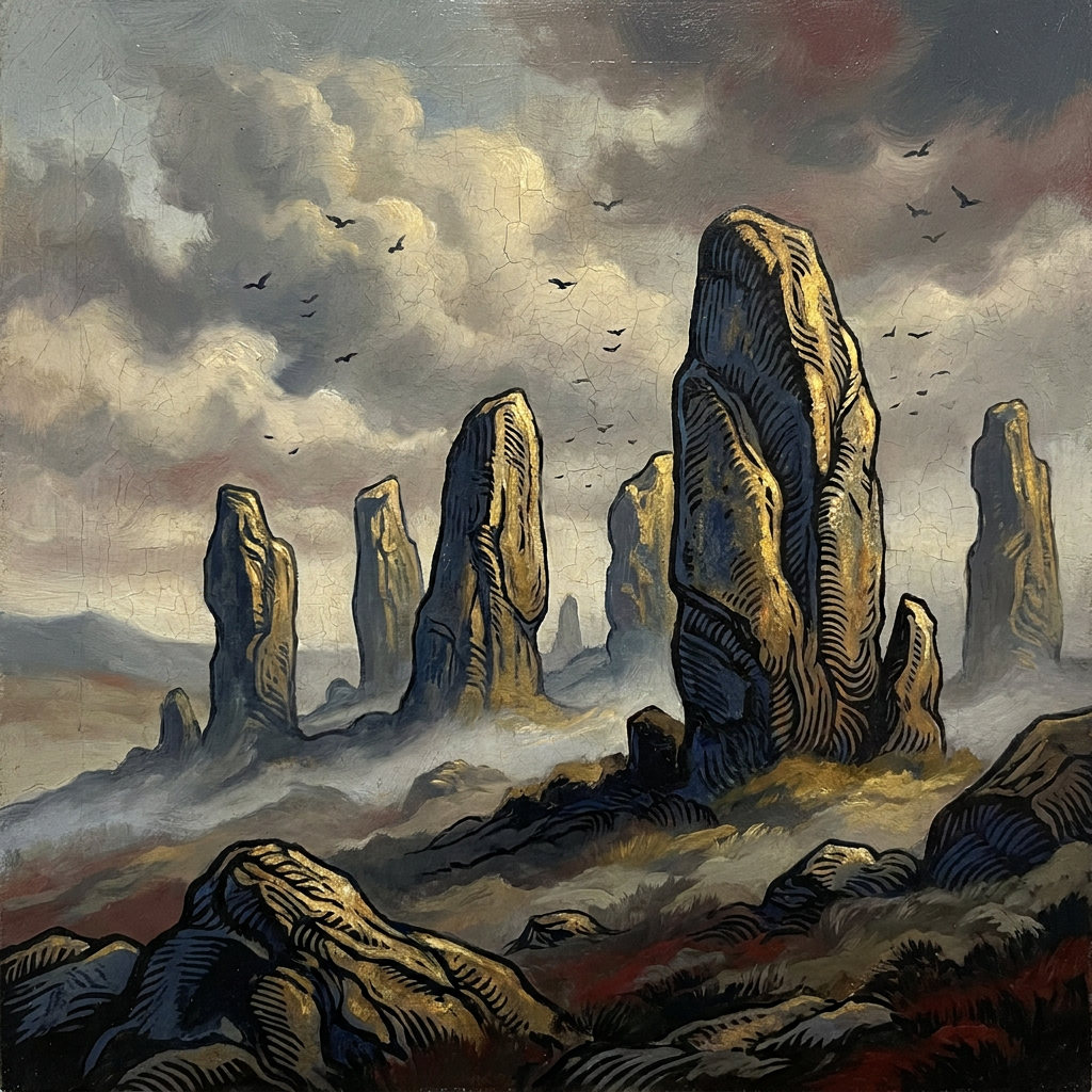 The Rollright Stones hold a kingly silence.