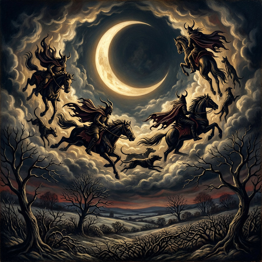 The night sky fills with the Hunt.