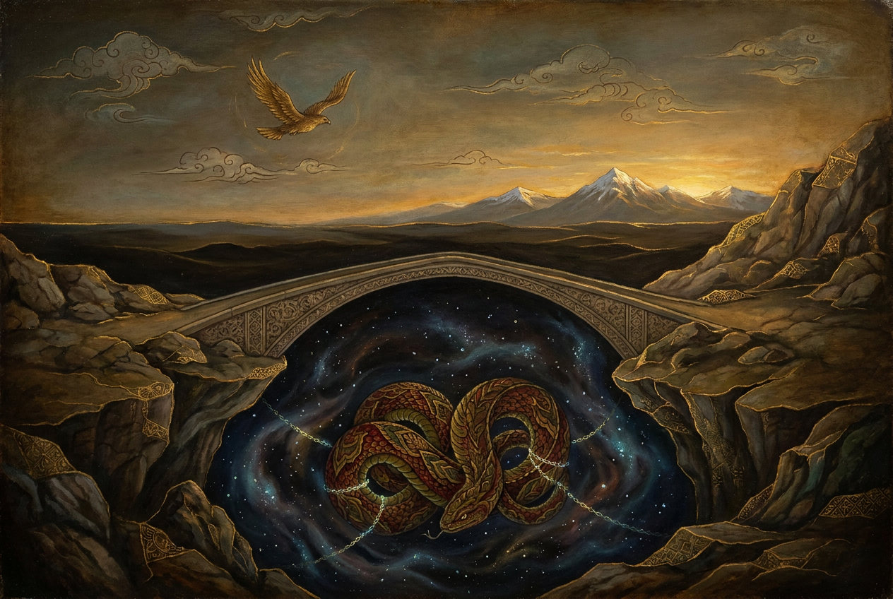 Souls, monsters, and the last crossing fill the horizon.